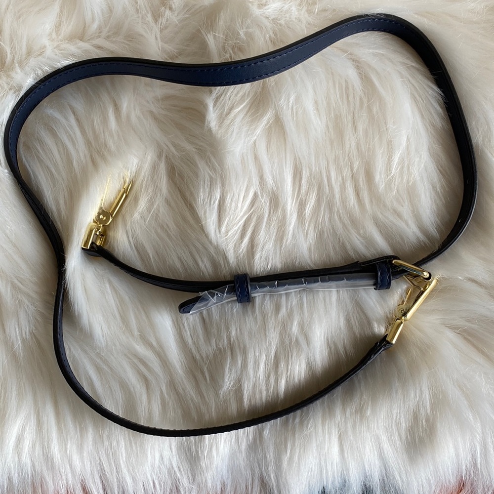 41” Calvin Klein NWOT blue and gold purse strap
